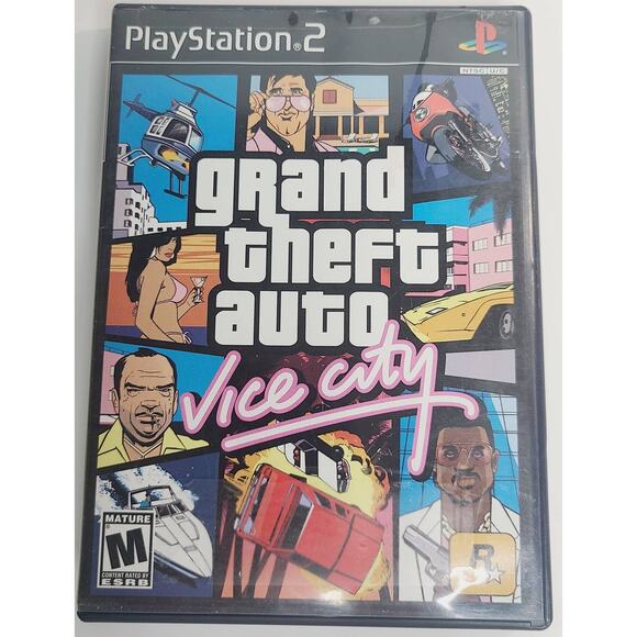 Grand Theft Auto Vice City PlayStation 2 PS2 Video Game 2002 TESTED NO BOOKLET - Picture 1 of 6